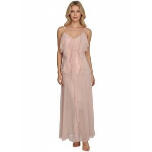 NWT Vero Moda Blush Pink Ruffle Maxi Dress Size Small
